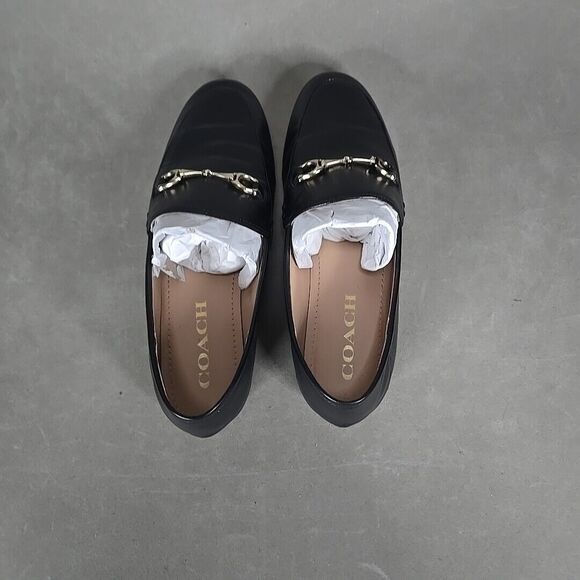 Coach Black Leather Loafers - Picture 7 of 13